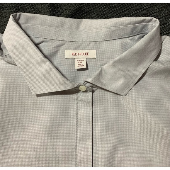 Red House RH Men’s 2XL Gray Long Sleeve Button Down Shirt Pocket Non-iron NWT! - Picture 4 of 12